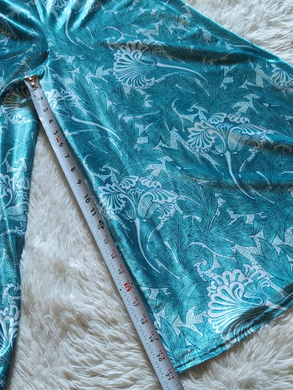 Blackmilk Tulips Aqua Velvet Floral Wide Culotte Original Sample Pants XS - Picture 15 of 15